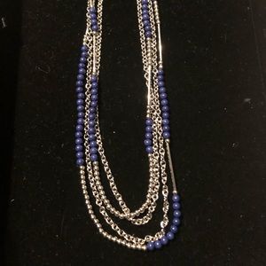 Premier Designs True Blue long necklace nwt